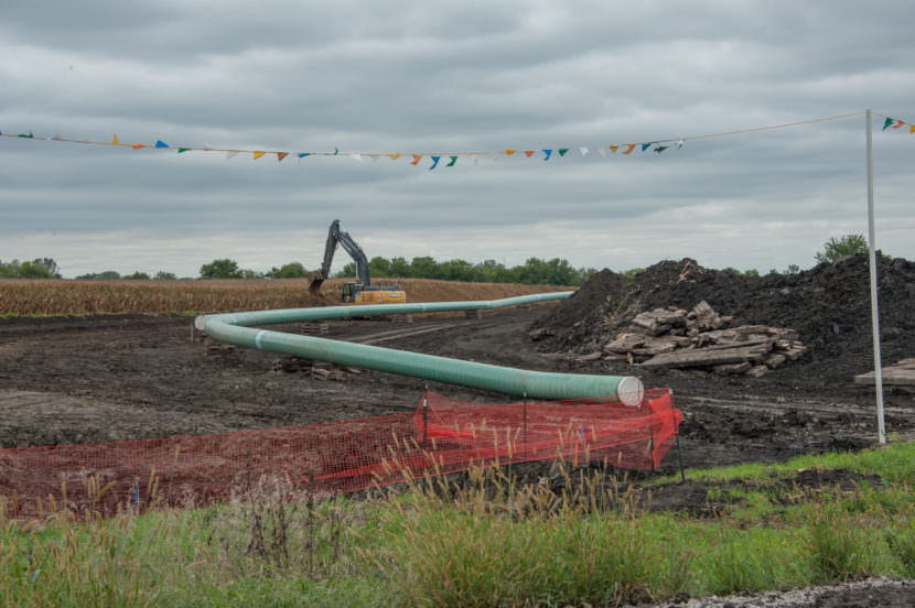 The controversial Dakota Access Pipeline progresses Story and Polk counties in central Iowa on Sept. 13, 2016.