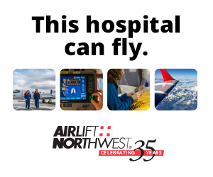 This hospital can fly. Airlift Northwest - celebrating 35 years