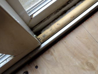 A dowel or old broom handle cut to length and placed in the track of a sliding glass door can prevent a burglar from forcing the door open.