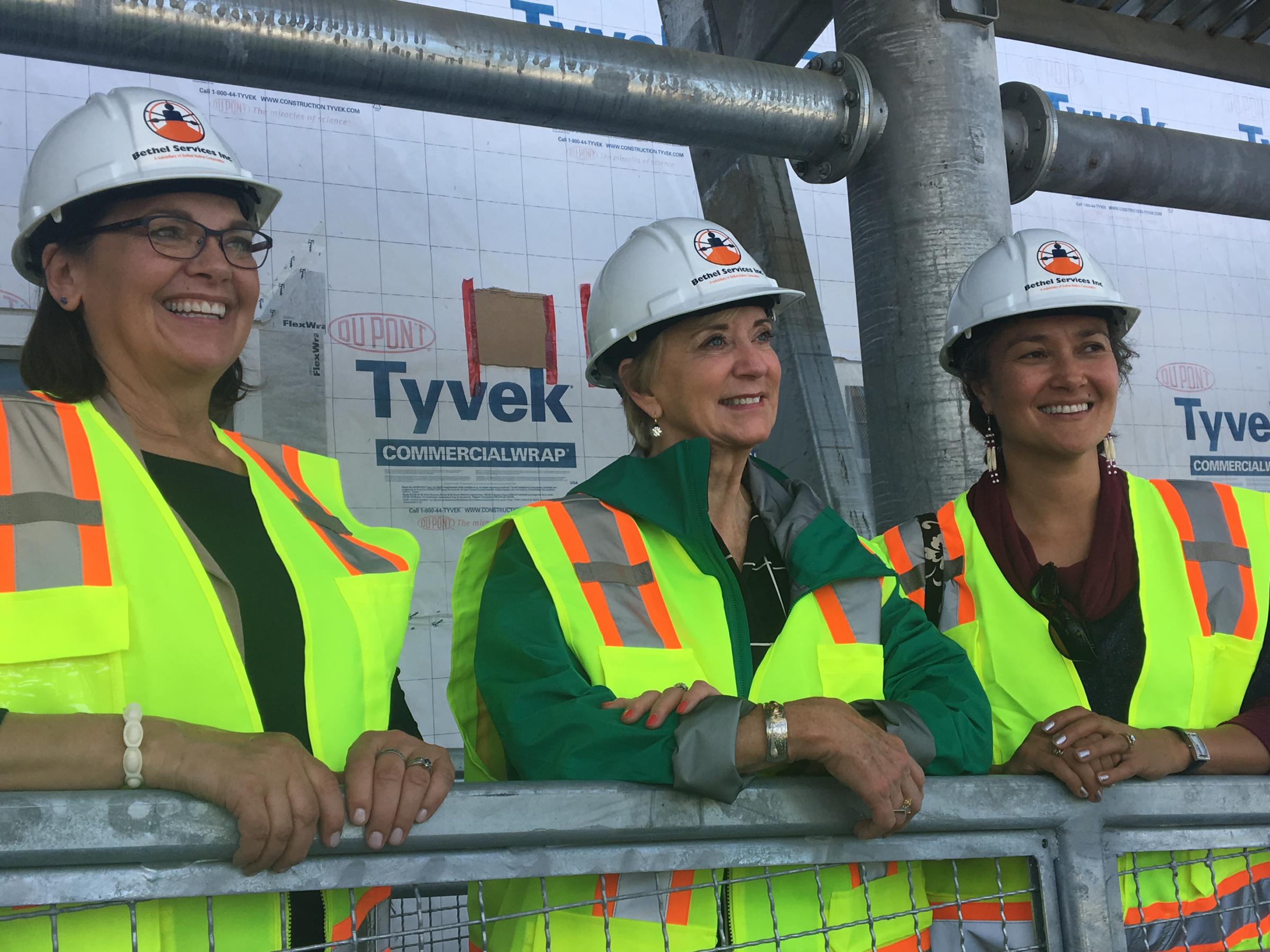 Former wrestling maven turned Trump member tours Kwethluk School