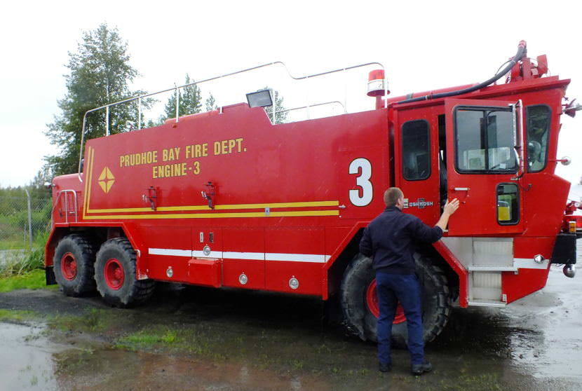 BP Exploration donated this ARFF and covered most of the expenses of shipping the vehicle to the Juneau International Airport.