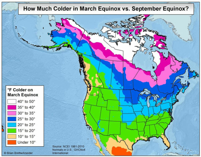 spring equinox fall equinox quizlet