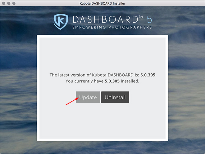Update Kubota DASHBOARD