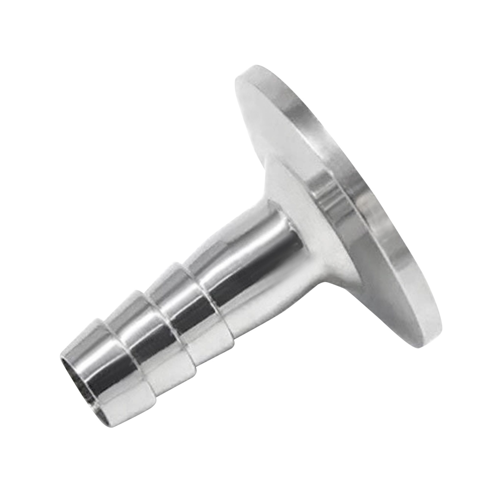 KF25 Flange to OD 20mm, Rubber Hose Barb Adapter for Vacuum SS 304