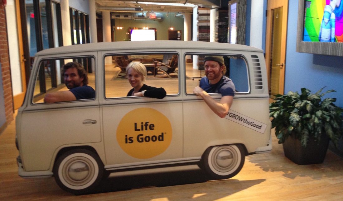Kerrie Bert and John riding in car