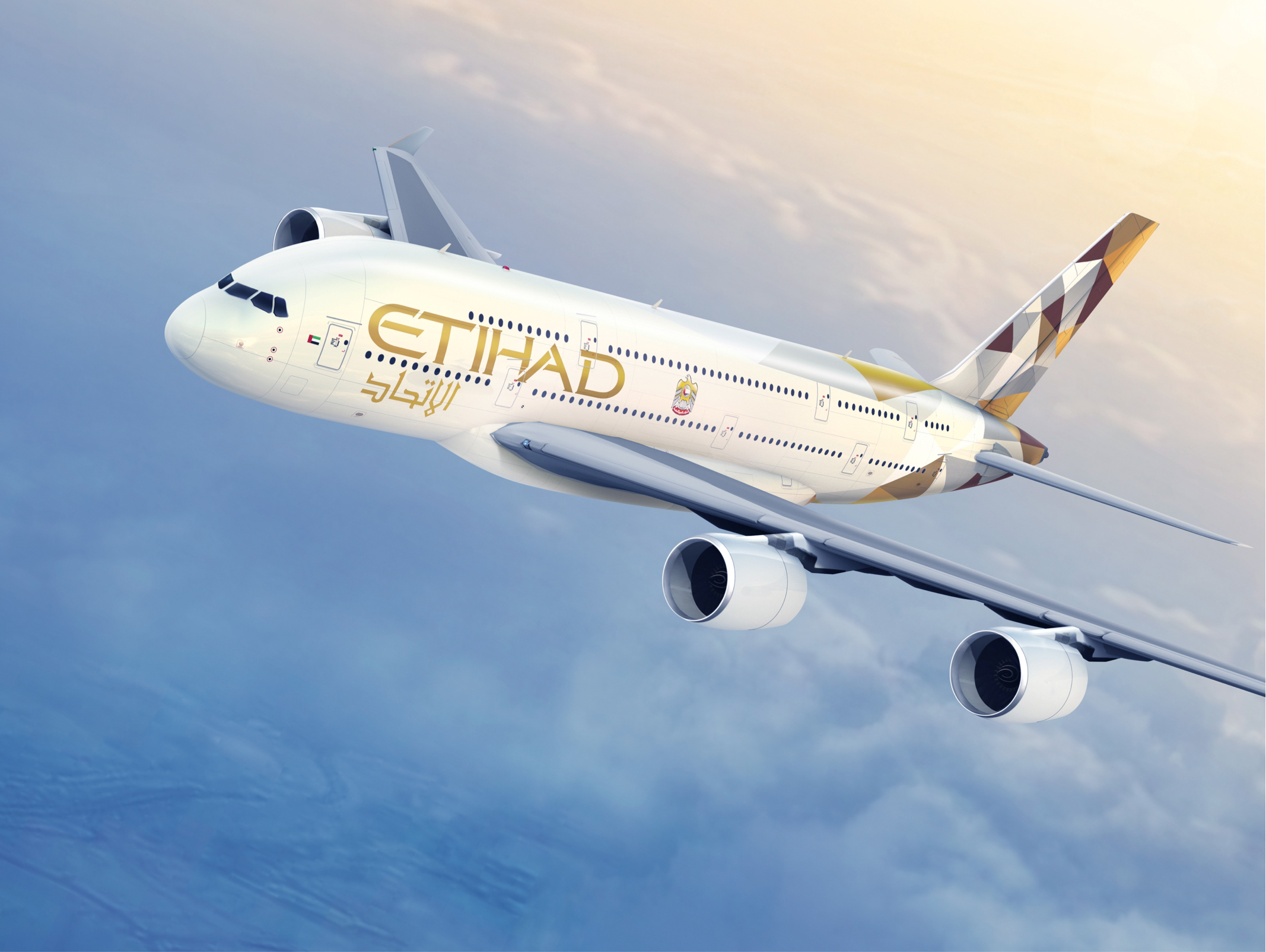 Plane after Etihad Airways rebrand