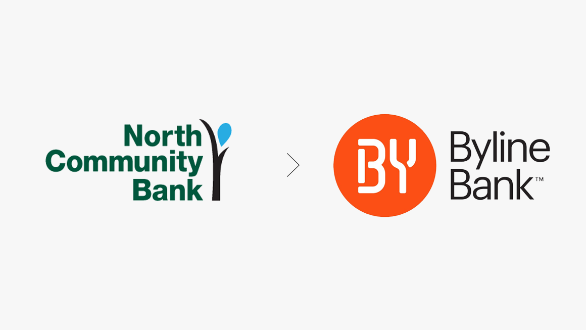 Byline Bank Logo Before and After