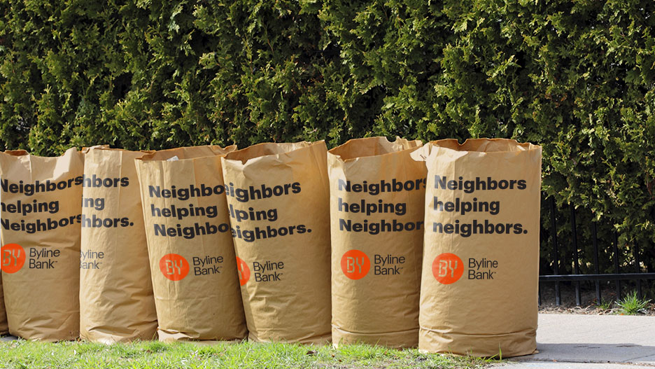 Byline Bank Leaf Bags to Help Community
