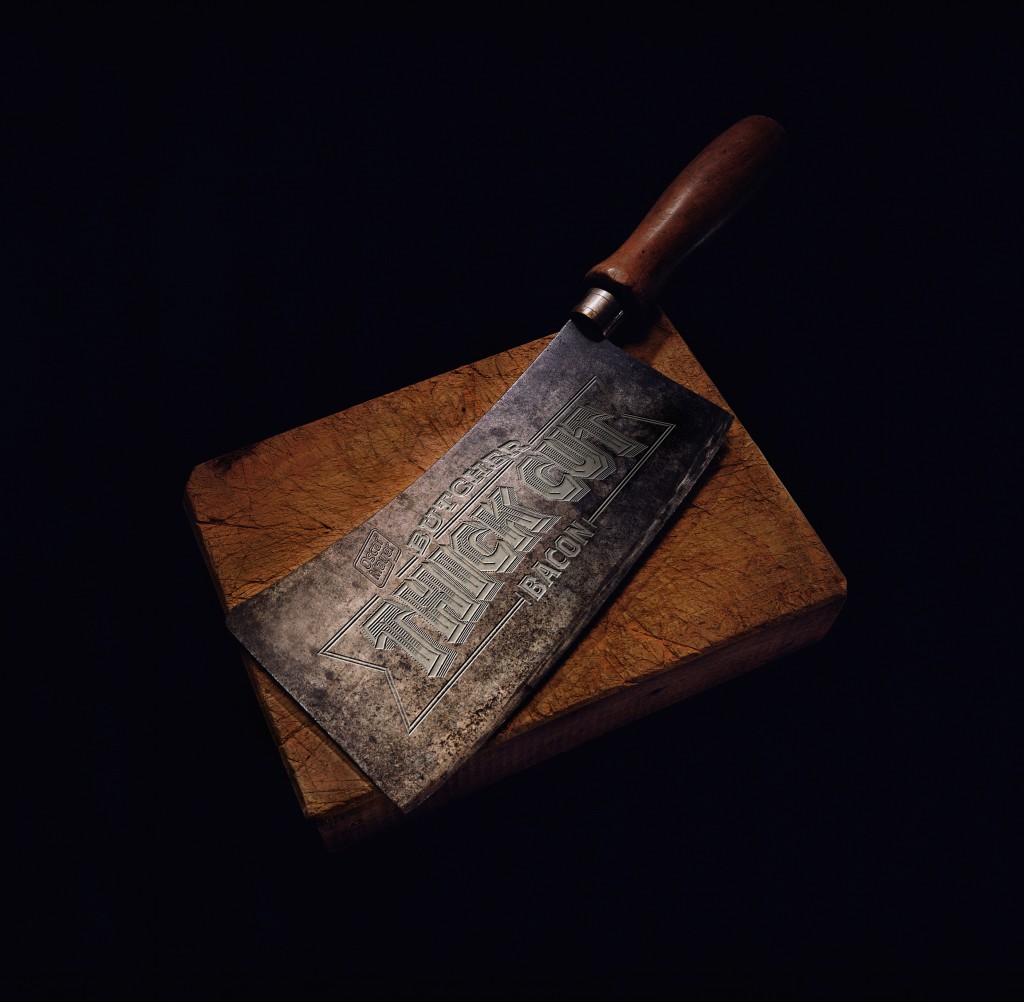 Oscar Mayer Butcher Thick Cut Bacon Engraved Knife with Cutting Board
