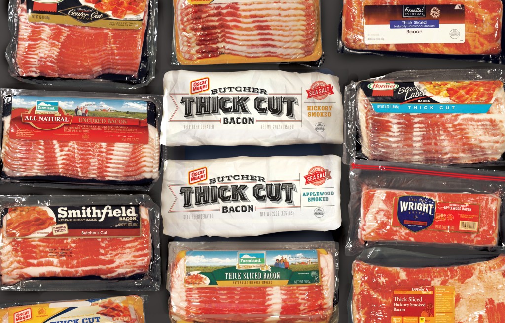 Oscar Mayer Butcher Thick Cut Bacon in Grocery Store Display Case
