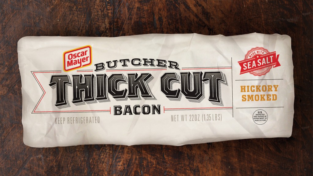 Oscar Mayer Butcher Thick Cut Bacon Packaging