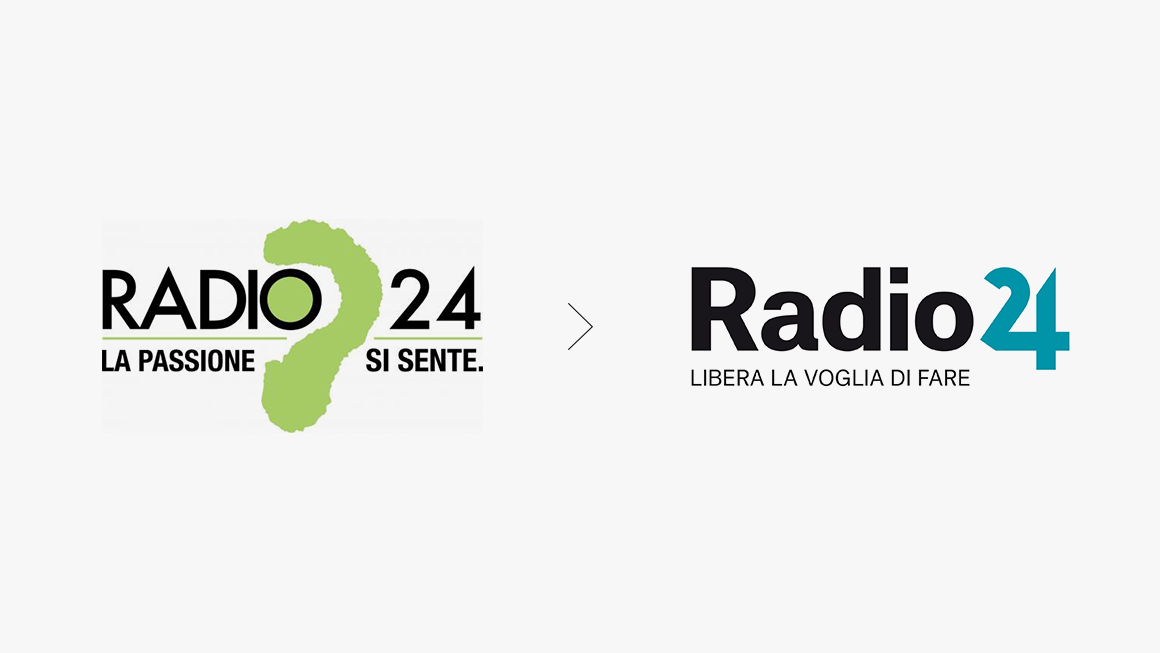 Radio 24 identity before after