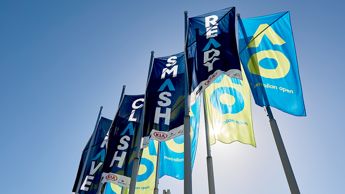 Australian Open flags banners