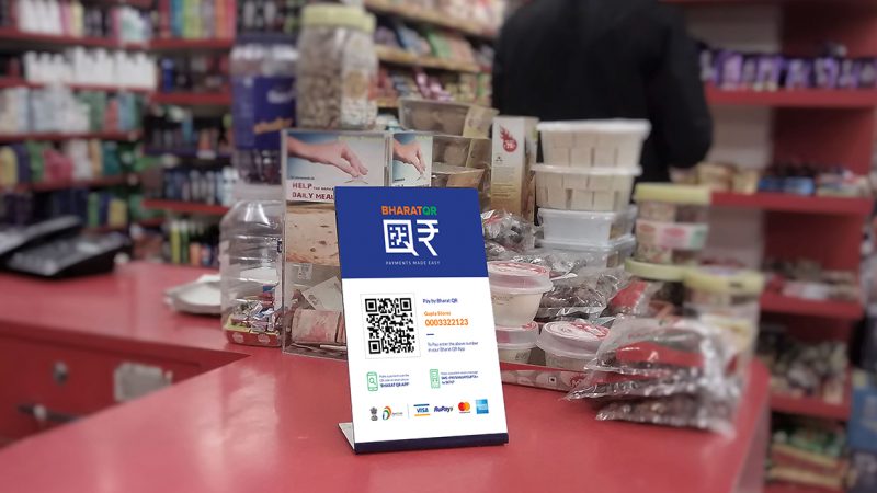 Bharat QR in-store scanning sign