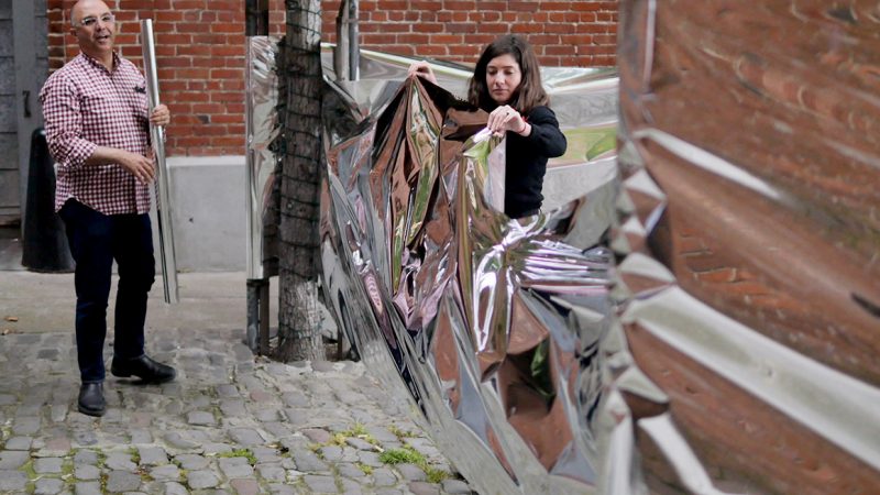 Wanda installation experimenting with mylar