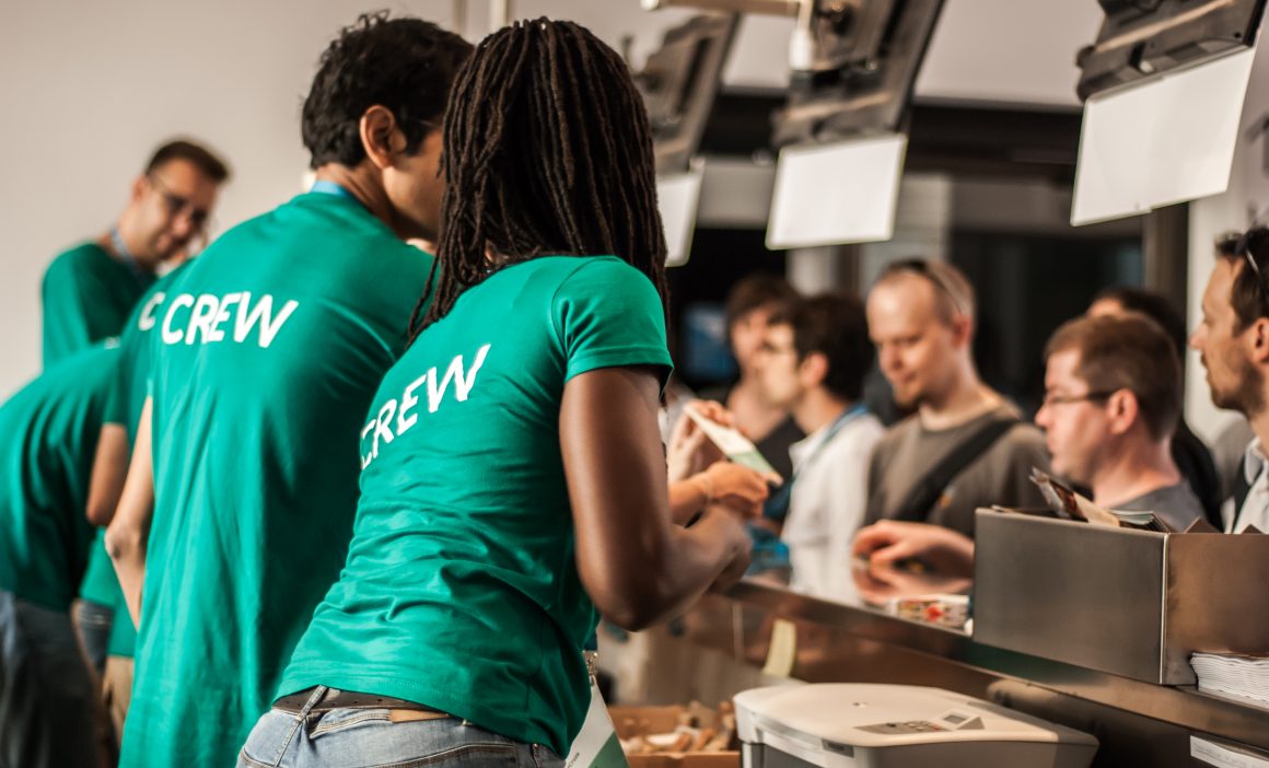 Brand-Led Culture: Employees working at event