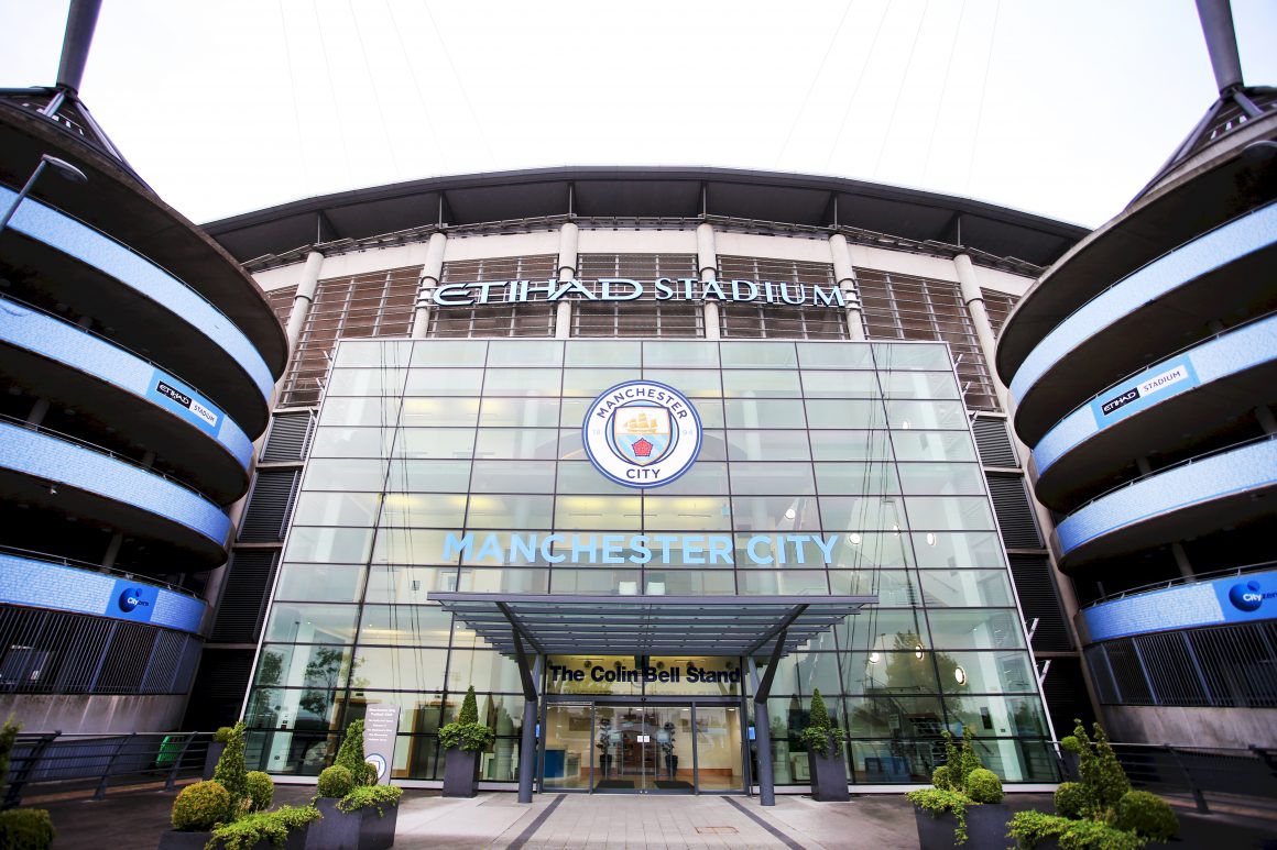 Sports brands rebranding: Manchester City identity on Etihad Stadium