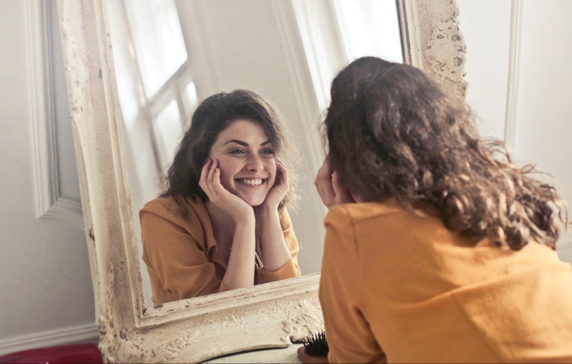 Beauty brands: happy and beautiful girl