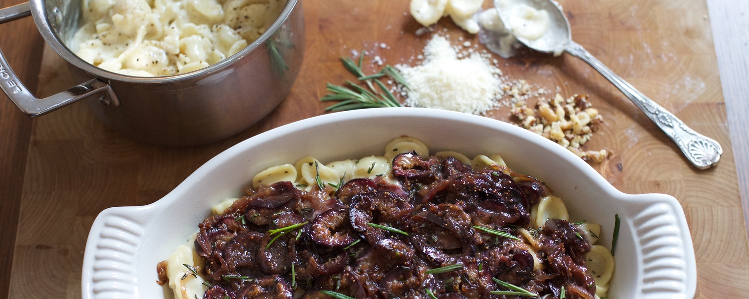 Caramelized fig mac n cheese