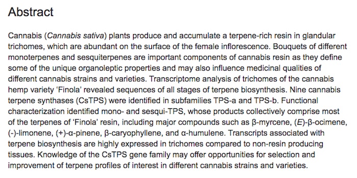 PLOS ONE Study: Terpene Research