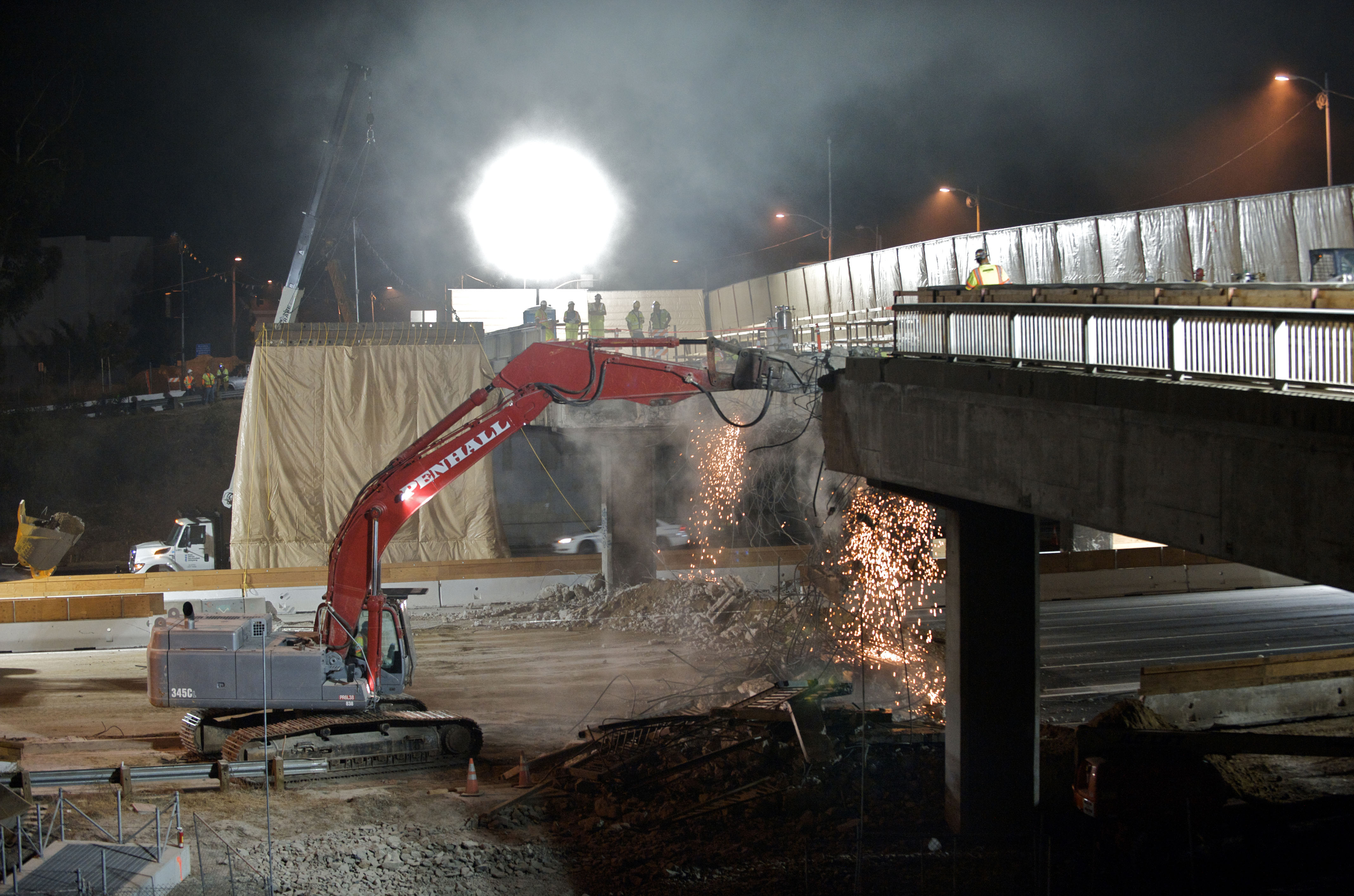 Sunset Bridge demolition July 2010