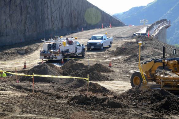 Onramp on Skirball during construction