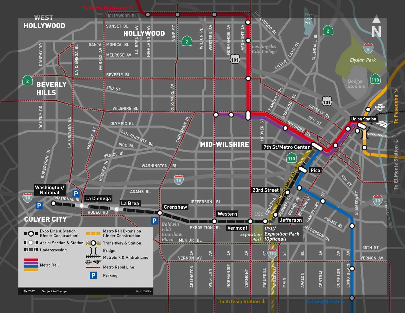Expo Line map The Expo Line has to be tied into the Blue Line in downtown L.A.