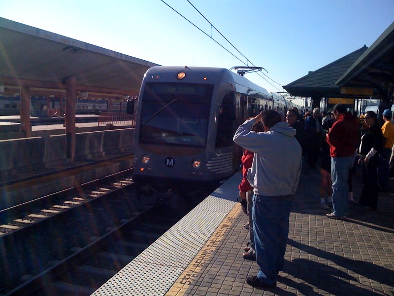 photo(8) An Eastside Extension train arrives at Union Station from East L.A.