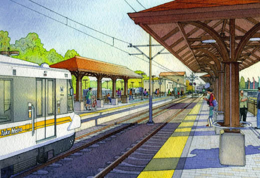 MonroviaStation A rendering of the future Gold Line station in Monrovia