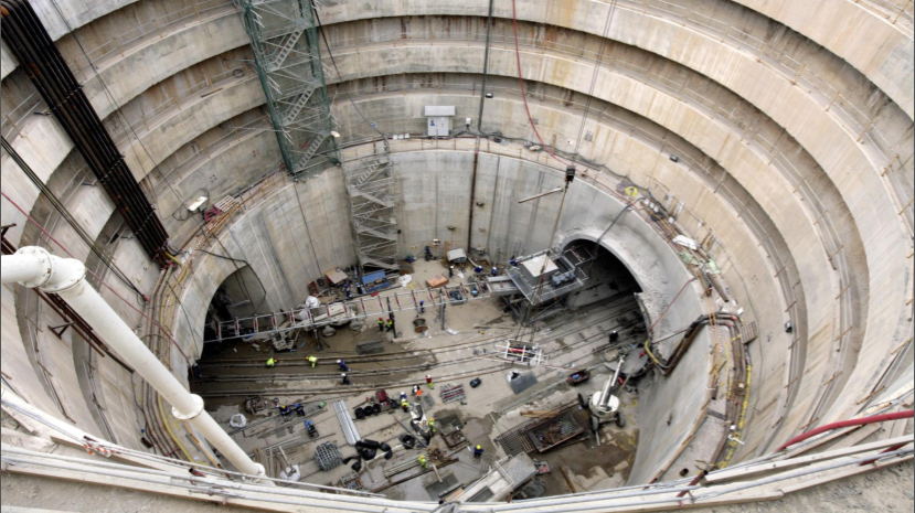Line9 A mine shaft constructed as part of the new subway project in Barcelona.