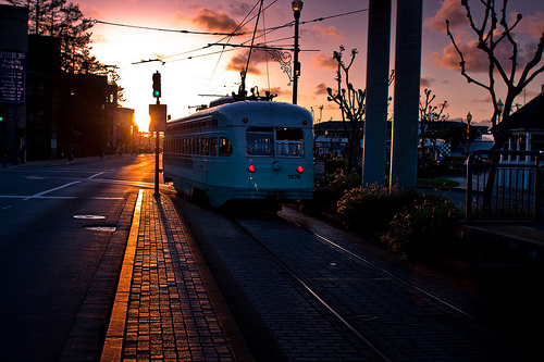 Car 1076 Riding into the Sunset