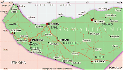 srMap400 Map of the Republic of Somaliland