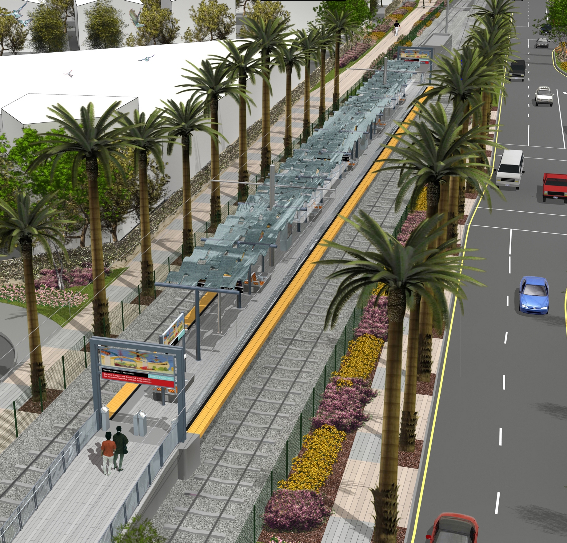 New landscaping planted along the Expo Line The Source