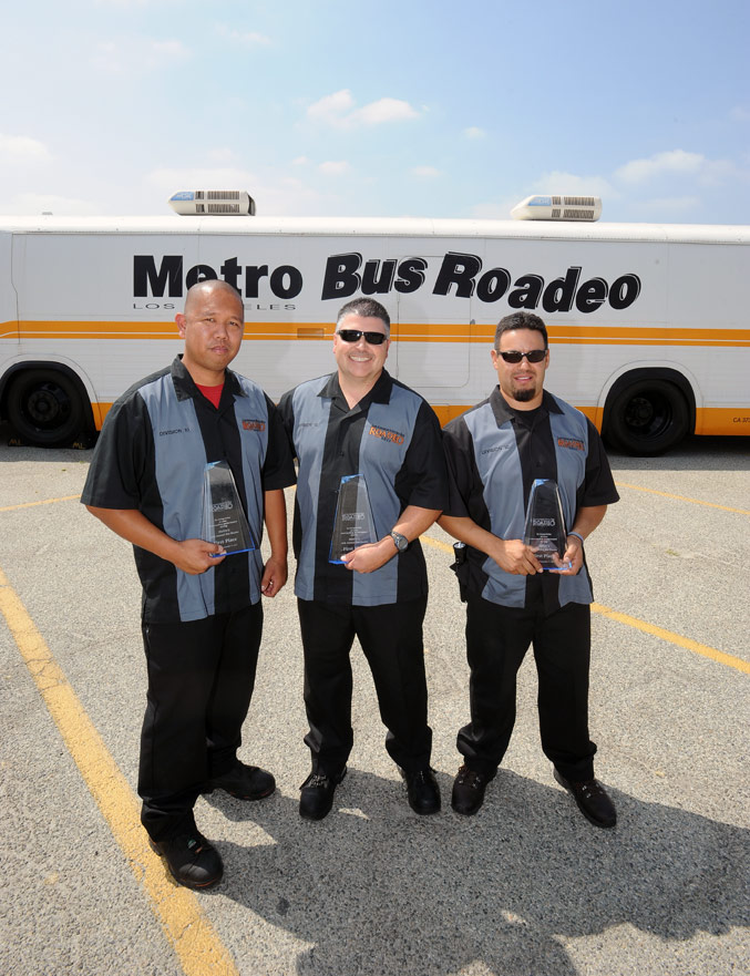 Mechanics Top-scoring mechanics team, from left, Angel Feria, David Klinkenborg and Jose Moya