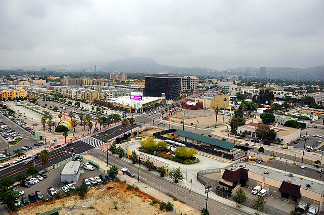 NoHo is a surprisingly transit oriented and urban neighborhood for the San Fernando Valley. Picture abouve, the North Hollywood Red Line and Orange Line Stations. Photo by srd515 via Flickr. NoHo is a surprisingly transit oriented and urban neighborhood for the San Fernando Valley. Picture abouve, the North Hollywood Red Line and Orange Line Stations. Photo by srd515 via Flickr.
