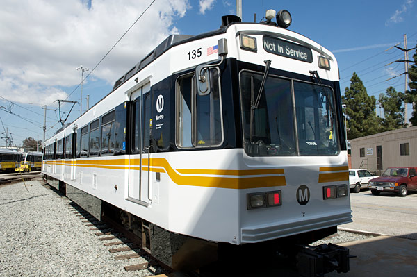 Blue Line rail car Fresh out of the paint shop, this rail car is refurbished inside and out.