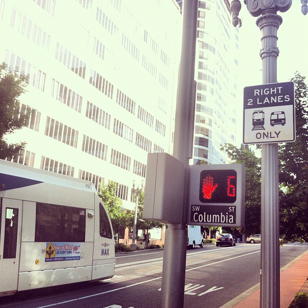 Portland transit lanes