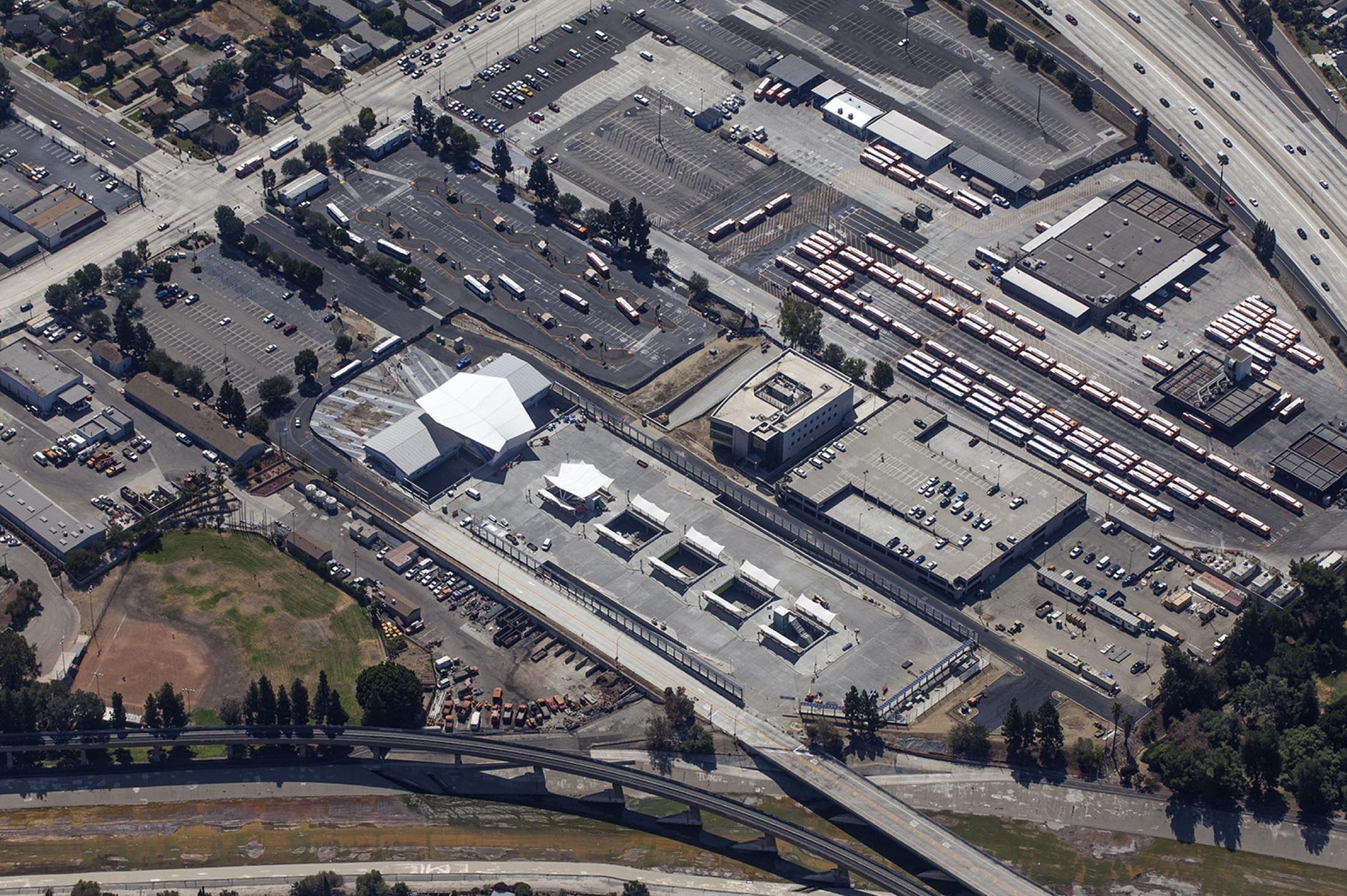Aerial views of the new El Monte Station The Source