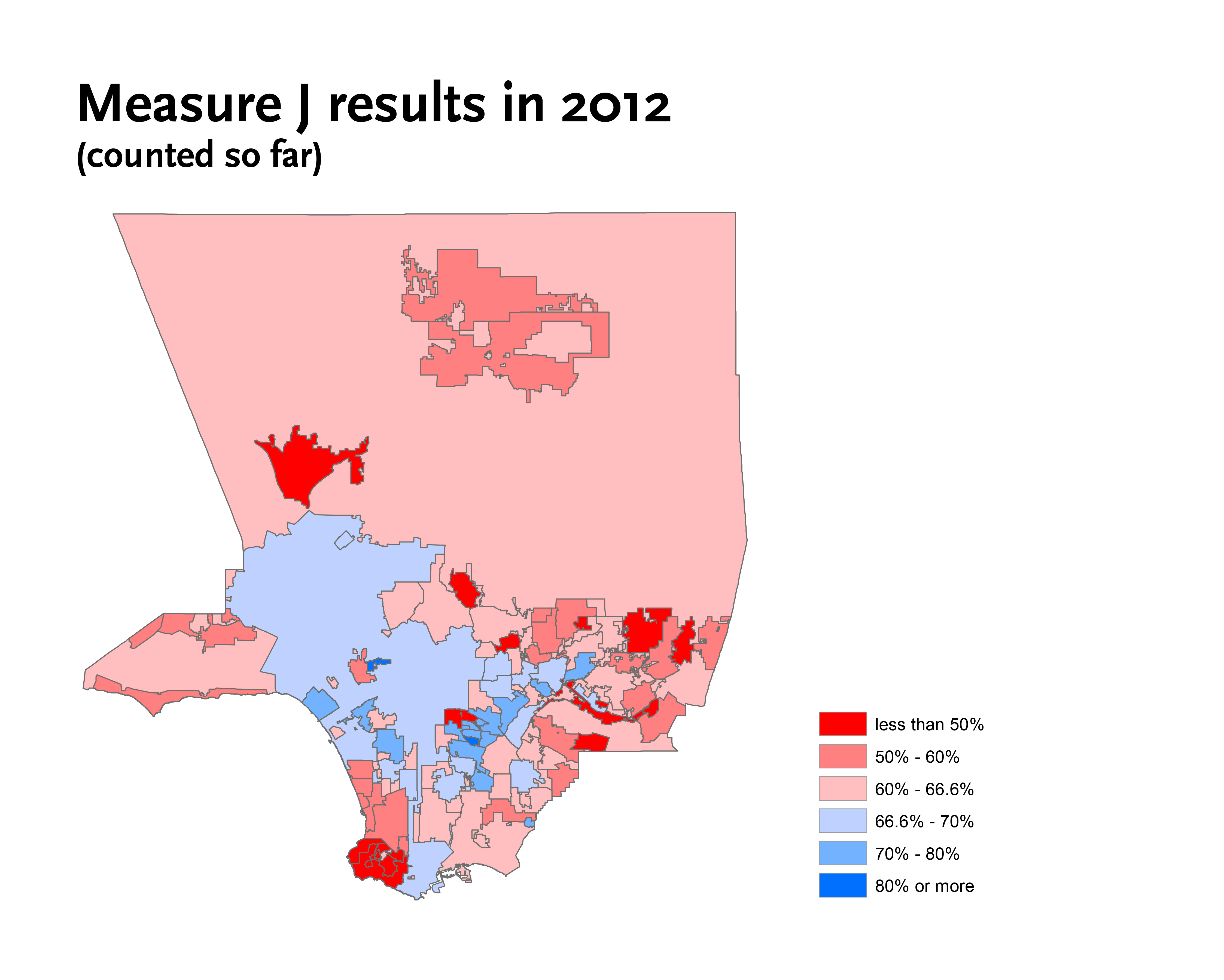 Measure J results, by map and by spreadsheet The Source