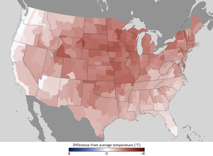 Temperature anomalies in 2012. Source: NOAA.