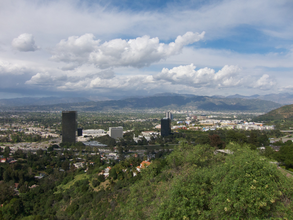 Universal City as seen from the Santa Monica Mountains. Some would argue Studio City is also seen in this photo, others may argue it's not. Photo by The City Project, via Flickr creative commons.