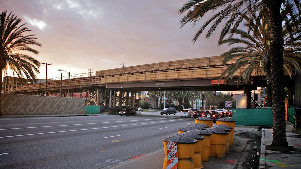 ART OF TRANSIT: The new Expo Line bridge over Cloverfield Boulevard in Santa Monica continues to take shape. Photo by Gary Kavanagh, via Flickr -- click above to check out his set of images.