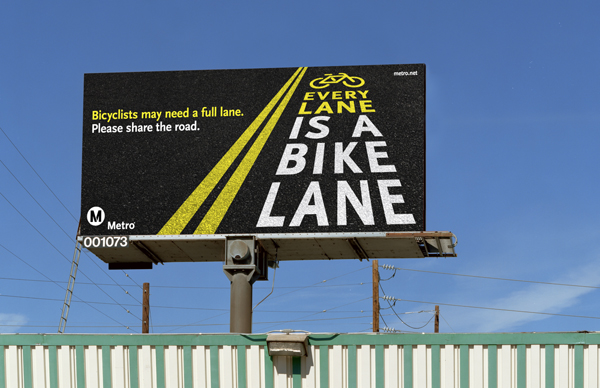 Bike Safety campaign billboards throughout Los Angeles County