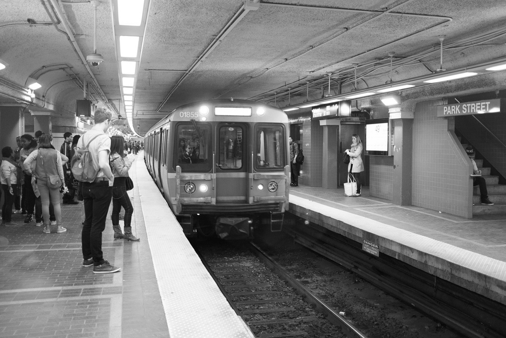 The Boston T's Park Street station. Photo by Dylan Pech, via Flickr creative commons.