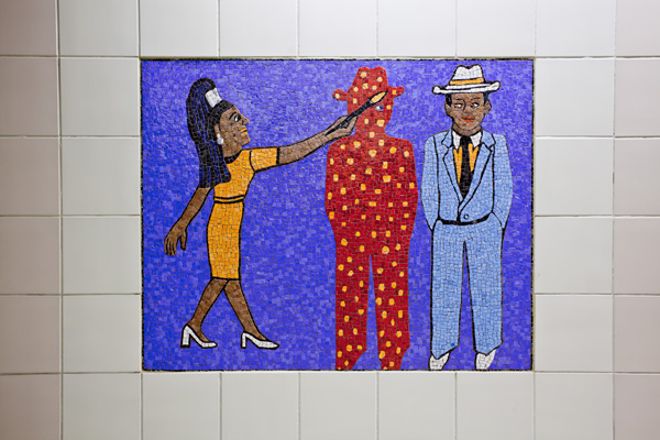 Artwork by Faith Ringgold at Civic Center Station