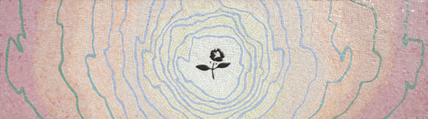 Glass mosaic artwork, designed by artist Tom LaDuke, at Culver City Station.