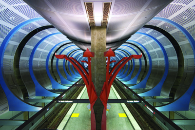 Artwork by Sheila Klein at Hollywood/Highland Station. Titled Underground Girl, the artwork frames the station interior as an undulating, organic and sensual space. Metro Art Tours begin at this station on the first Thursday and first Saturday of each month.