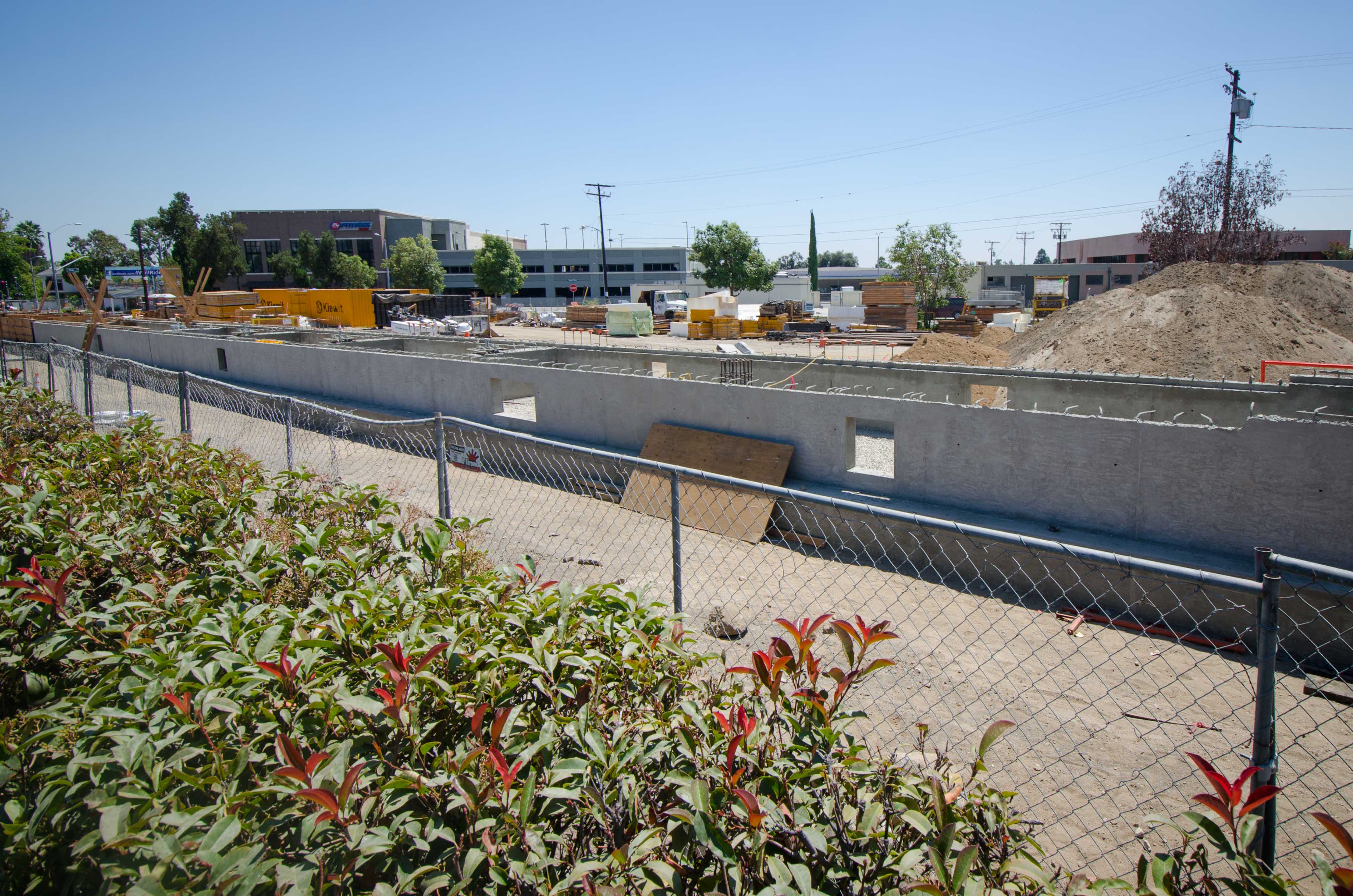 The platform for the Arcadia station, which will run parallel to Front Street just west of Arcadia. Photo by Steve Hymon/Metro.
