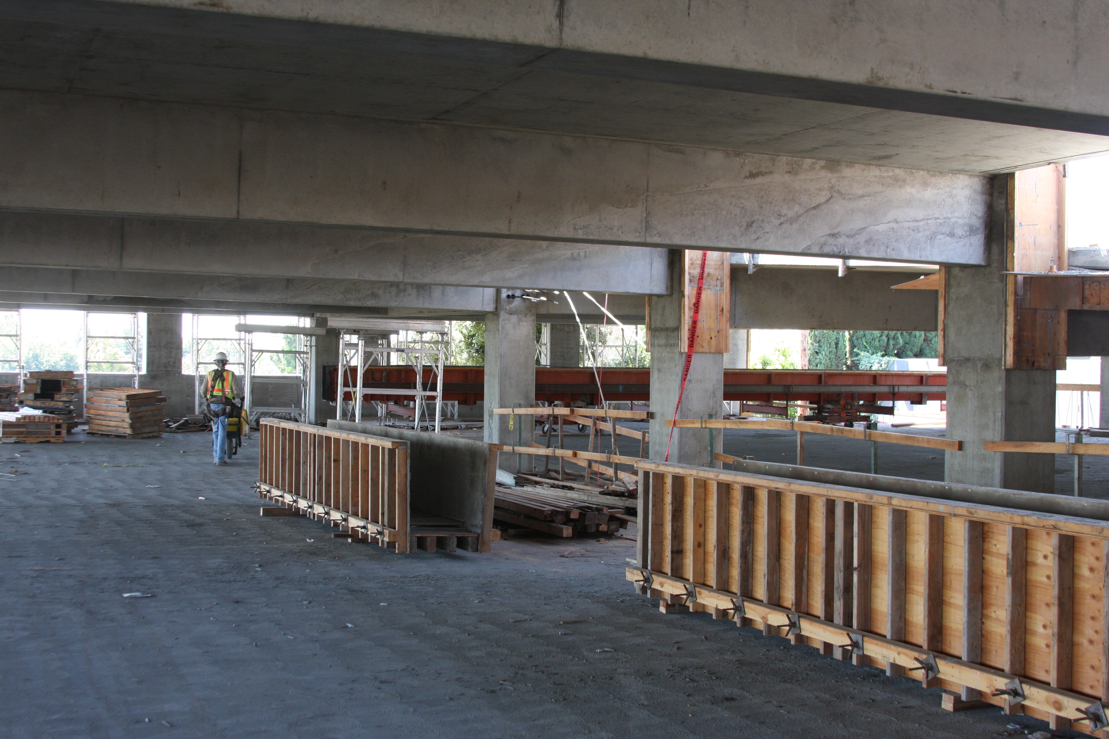 The parking garage at the Sepulveda station.