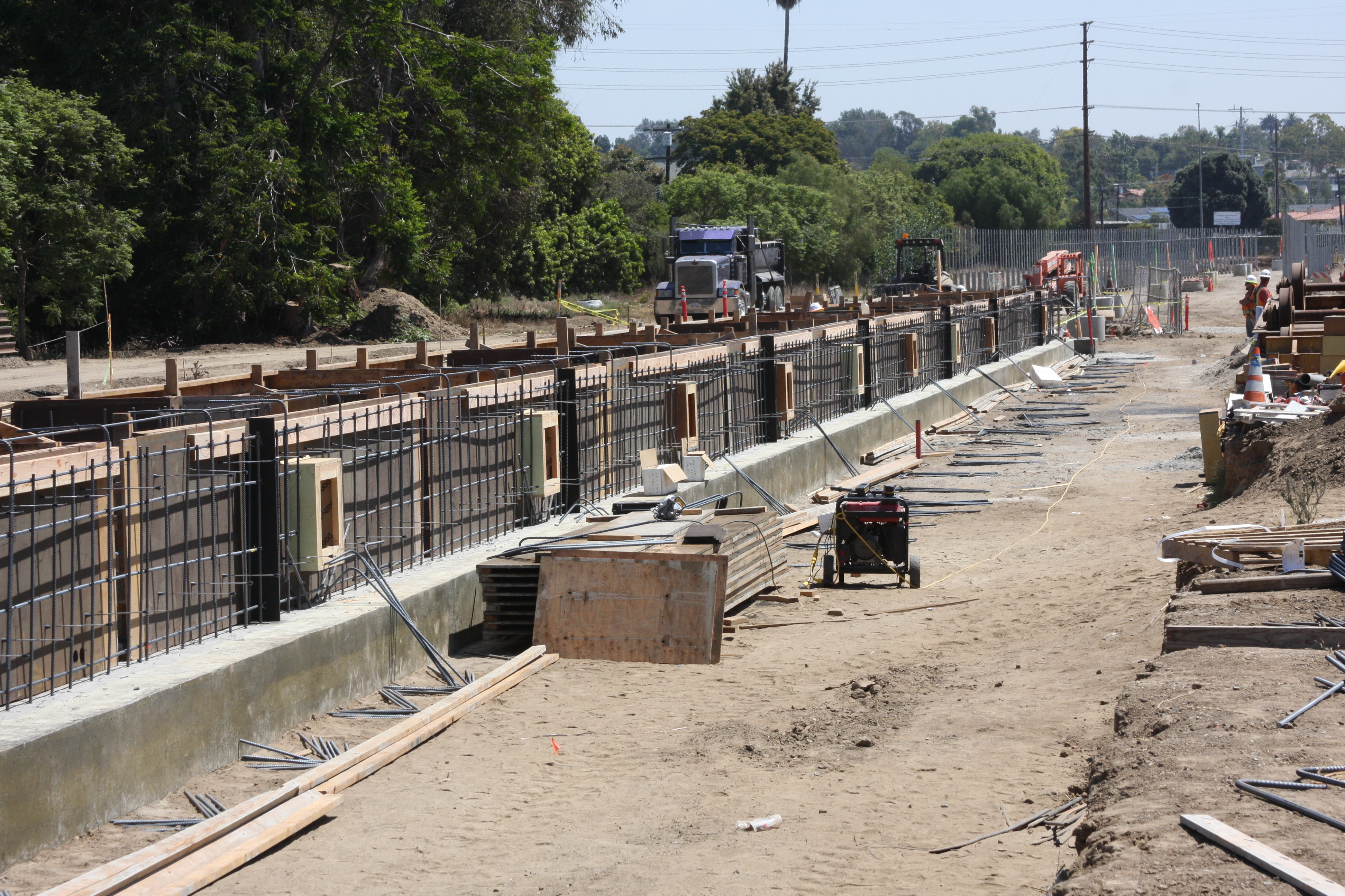 The future platform at the Westwood station.